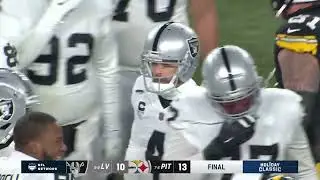 Derek Carr throws game-losing INT & Connor Heyward ices it