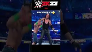 Undertaker's Biggest Fail: Chokeslam Gone Wrong! #wwe #wwe2k23 #johncena #shorts