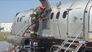 RCFD joins forces with ARFF for live aircraft rescue, firefighting training