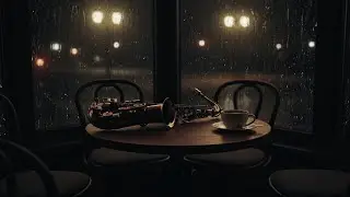 Rainy Jazz Café 🎷 Soothing Sax Jazz for Relaxing & Stress Relief