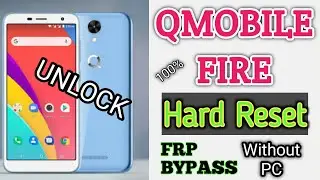 Qmobile fire hard reset without Pc // gmail account bypass,, frp bypass one click // Google Account
