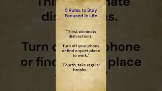 5 Rules to Stay Focus in Life || Learn English! 🚀 #learnenglish #shorts #viral #viralshorts
