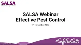 SALSA Webinar - Effective Pest Control