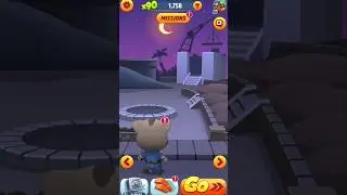 Talking Tom Gold Run - Officer Tom in Angela's Night Out Foggy mode (low quality)🌃#talkingtomgoldrun