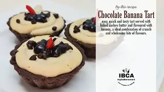 Chocolate Banana Tart || how to make chocolate banana tart #bananatartrecipe #mybakersmart #IBCA