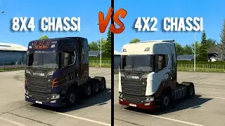 ETS2 - 8x4 Chassi vs 4x2 Chassi Heavy Cargo Tests Scania S 2016
