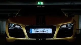 Audi R8 gold chrome matte