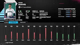 【MLBTheShow25Stats/メジャーリーグ選手能力】Mariners3A 17 Jesse Hahn SEA3A ジェシー・ハーン選手
