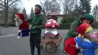 Winter Efteling animatie met sprookjesboom roodkapje en kabouter. :)