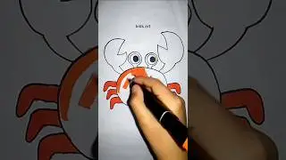 colouring crab. #colouring #drawing
