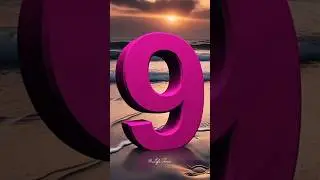 🏖️9 to 0 Pink Numbers Countdown | Beach Vibes with Voice #countdown #timer #shorts
