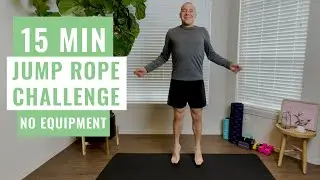 15 MINUTE JUMP ROPE CHALLENGE FOR BEGINNERS / K-12 CARDIO PHYSICAL EDUCATION /  NO EQUIPMENT