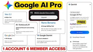 Google AI Pro 1 Subscription 6 Family Access FREE | OMINI Flash Video Generation & 5TB Storage