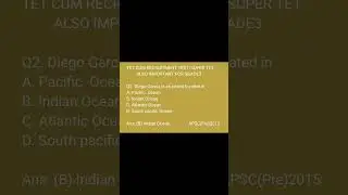 TET CUM RECRUITMENT  TEST/SUPER TET/GRADE 3 / APSC /GENERAL STUDIES/ ASSAM / MCQ