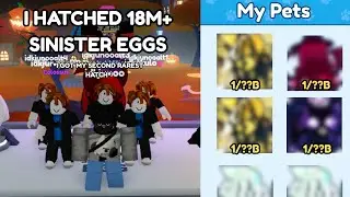 I Hatched 18,000,000 SINISTER EGGS!! In BGSI *I GOT MY SECOND RAREST HATCH*