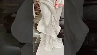 Stunning White Marble Angel Statue By Pushpa Exports #AngelStatue #gardendecor #shorts