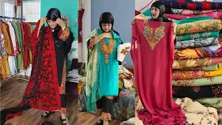 100% Original Kashmiri summer Pherans,,kaftan, Botta Tilla Suits || Kashmiri Embroidered Cordse