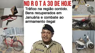 Tráfico na região contido. Bens recuperados em Januária e combate ao armamento ilegal