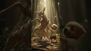 A Poor Dog Rescues a Deer from a Hunter&rsquo;s Trap |A Heart-Touching Animal Story #poorgolulife #aivideo