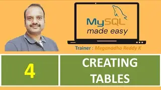 MySQL Tutorials : CREATING TABLES : Lesson-4 #sql #mysql #database