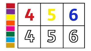 Learn Numbers | Numbers Acrylic coloring and drawing for kids/ color world