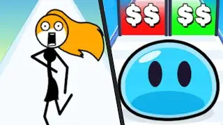 RUN FOR LIFE vs SLIME RUN RACE - All Levels New UPDATE Satisfying Double Mobile Games Android ios