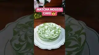 How To Make Matcha Mousse Cake 🥰 #shorts #matcha #matchacake #mousse #moussecake