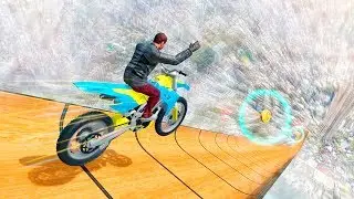 Bike games - Mega Ramp Moto Racing: Impossible Stunts Game - Gameplay Android free games