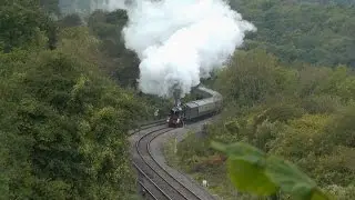 5043 thrashes up Sapperton Bank with The Cotswold Explorer - 08/10/2016