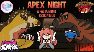 FNF Apex Night - A Pasta Night Reskin Mod (Primordial Tyrants T-Rex, Absentia Acro and DDLC Monika)