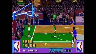 NBA Jam Tournament Edition Genesis Celtics vs Knicks + Sal Divita
