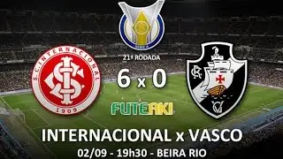 Melhores momentos: Internacional 6 x 0 Vasco pela 22&ordm; rodada do Campeonato Brasileiro