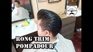 สอนตัดผมชาย Long trim Pompadour haircut