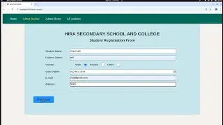 Node js with MySQL student admission system