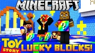 Minecraft RAINBOW Toy Story Lucky Block w/ PrestonPlayz, Vikkstar and Woofless | JeromeASF
