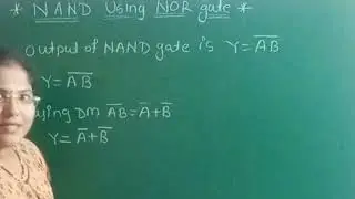 Design NAND gate using NOR gate