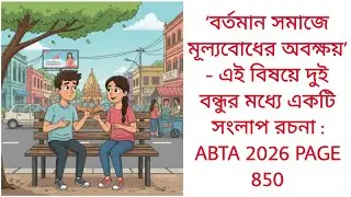 সংলাপ রচনা বর্তমান সমাজে মূল্যবোধের অবক্ষয় | ABTA 2026 PAGE 850