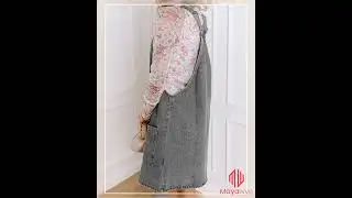 Wide Strap Button Down Denim Overall Dress