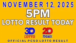 5pm Lotto Result Today Swertres Ez2 PCSO November 12 2025