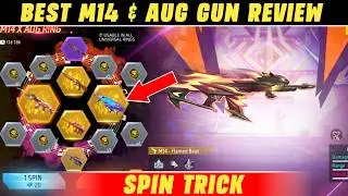 M14 X AUG Gun Skin Review In Free Fire || New Ring Event 🤑 Free Fire || Free Fire New Event
