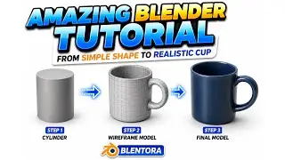Blender Cup Tutorial for Beginners | Create a Realistic Cup in Blender | Blentora