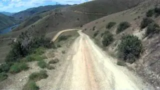 Riding down Hess Road into the Snake River Canyon