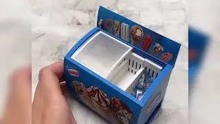 Mini Ice Cream Refrigerator Setup🍦 | Cute Mini Fridge Decoration & DIY 