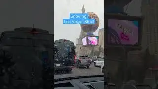 SNOW on the LAS VEGAS STRIP! #shorts #snowfall #lasvegasnews #lasvegas #vegas2023