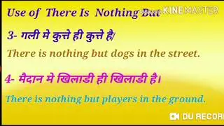 Use of there is nothing but