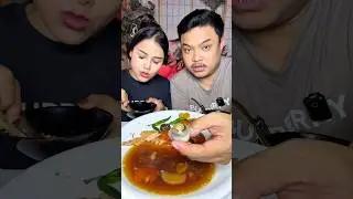 Eating salmon eyes #food #eating