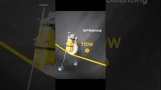 Single wheel balancing 🧐 | Center of mass #education #physics #science #diy #shorts