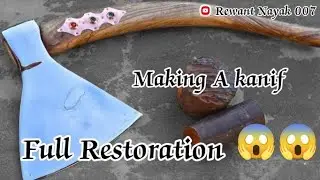 Making A Kanif 🔪 Forging A Huge Out Of Rusty Steel Billet #trending #viral #video #knifeskills 🗡️⚔️