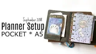 September 2018 Planner Setup: pocket rings * A5 Rhodia * Cocoa Daisy