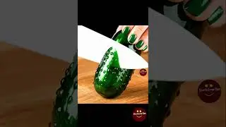 Cucumber glass fruit slicing ASMR video #cucumber #shorts